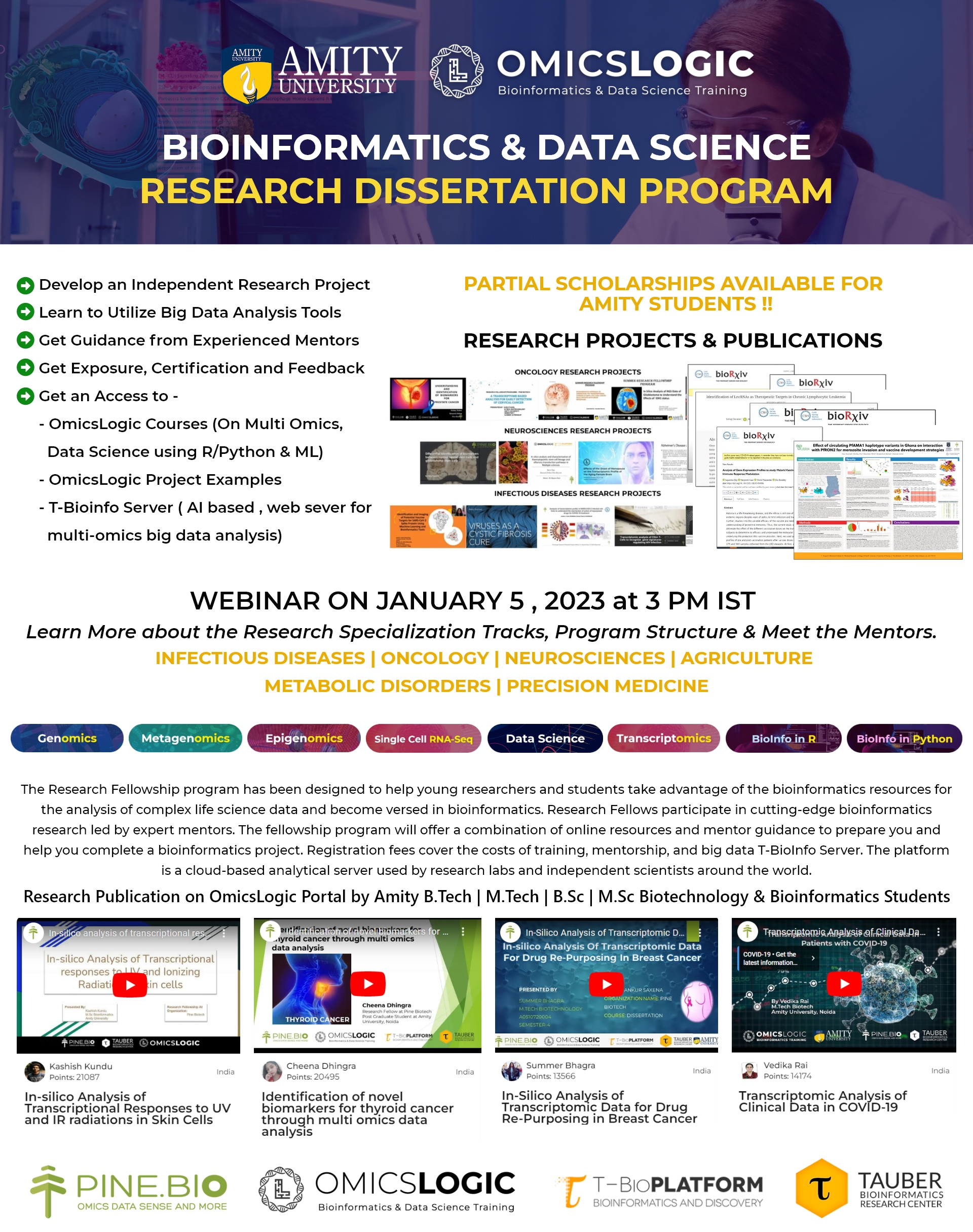 Bioinformatics & Data Science Research Fellowship Program