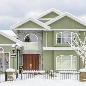 typical american house in winter