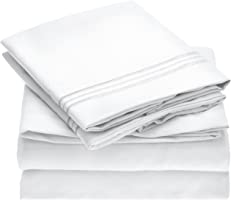 Mellanni Queen Sheet Set - Hotel Luxury 1800 Bedding Sheets & Pillowcases - Extra Soft Cooling Bed Sheets - Deep Pocket...