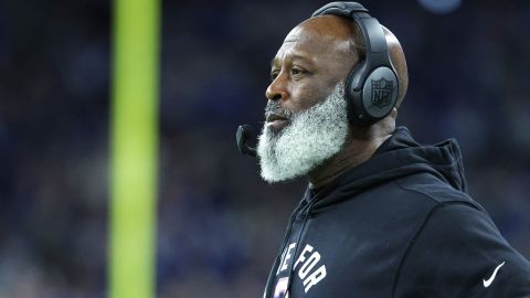 INDIANAPOLIS, INDIANA - JANUARY 08: Head Coach Lovie Smith of the Houston Texans looks on during the second half of the game against the Indianapolis Colts at Lucas Oil Stadium on January 08, 2023 in Indianapolis, Indiana. (Photo by Michael Hickey/Getty Images)