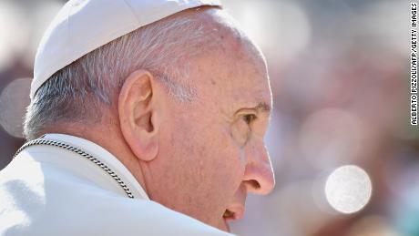 Pope Francis attends his weekly general audience on St. Peter&#39;s square on August 29, 2018 at the Vatican. (Photo by Alberto PIZZOLI / AFP)        (Photo credit should read ALBERTO PIZZOLI/AFP/Getty Images)