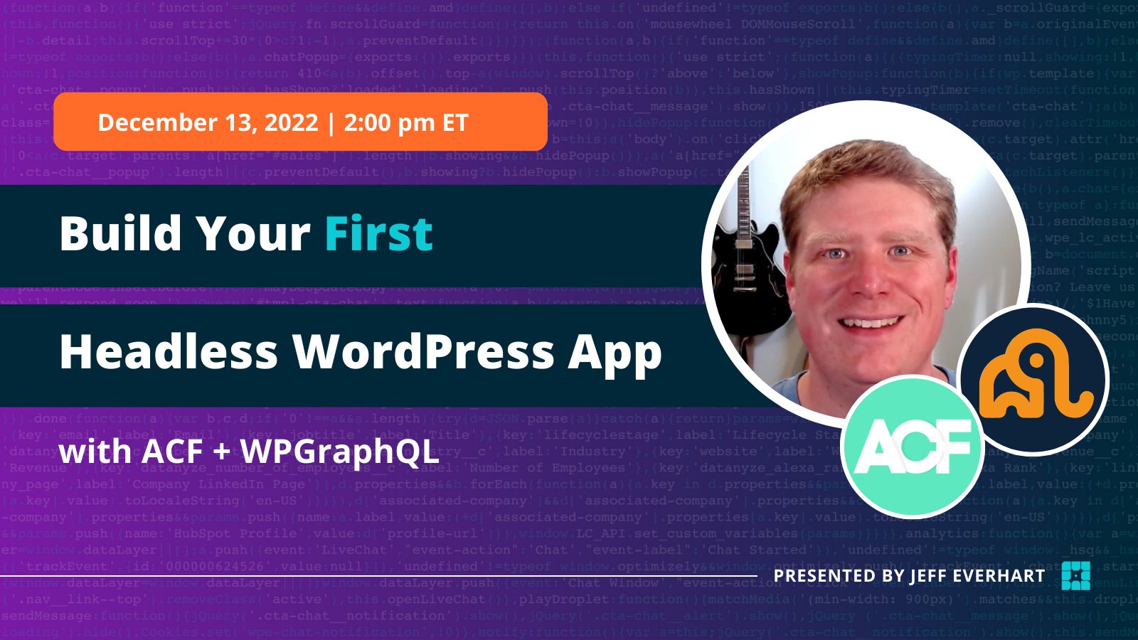 Build your First Headless WordPress app with ACF + WPGraphQL.