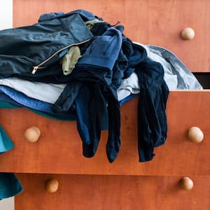 overflowing dresser drawers