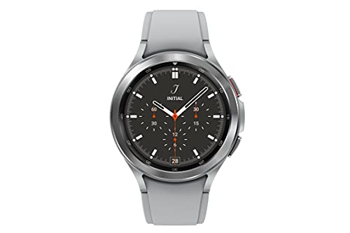 SAMSUNG Galaxy Watch 4 Classic 46mm Smartwatch with ECG Monitor Tracker for Health, Fitness, Running, Sleep Cycles, GPS Fall Detection, LTE, US Version, Silver