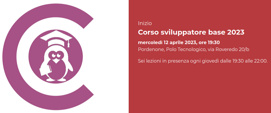 Corso sviluppatore Odoo base 2023