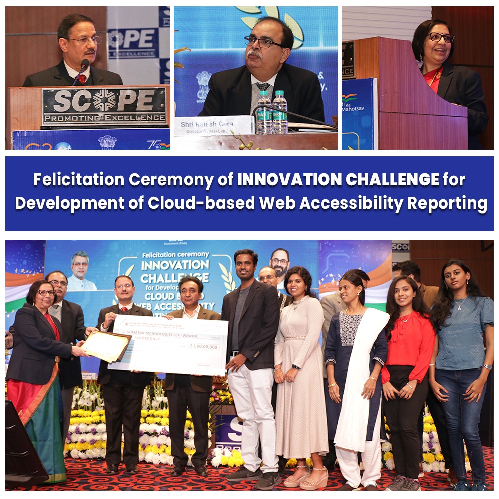 Image of felicitation ceremony of Innovation challenge