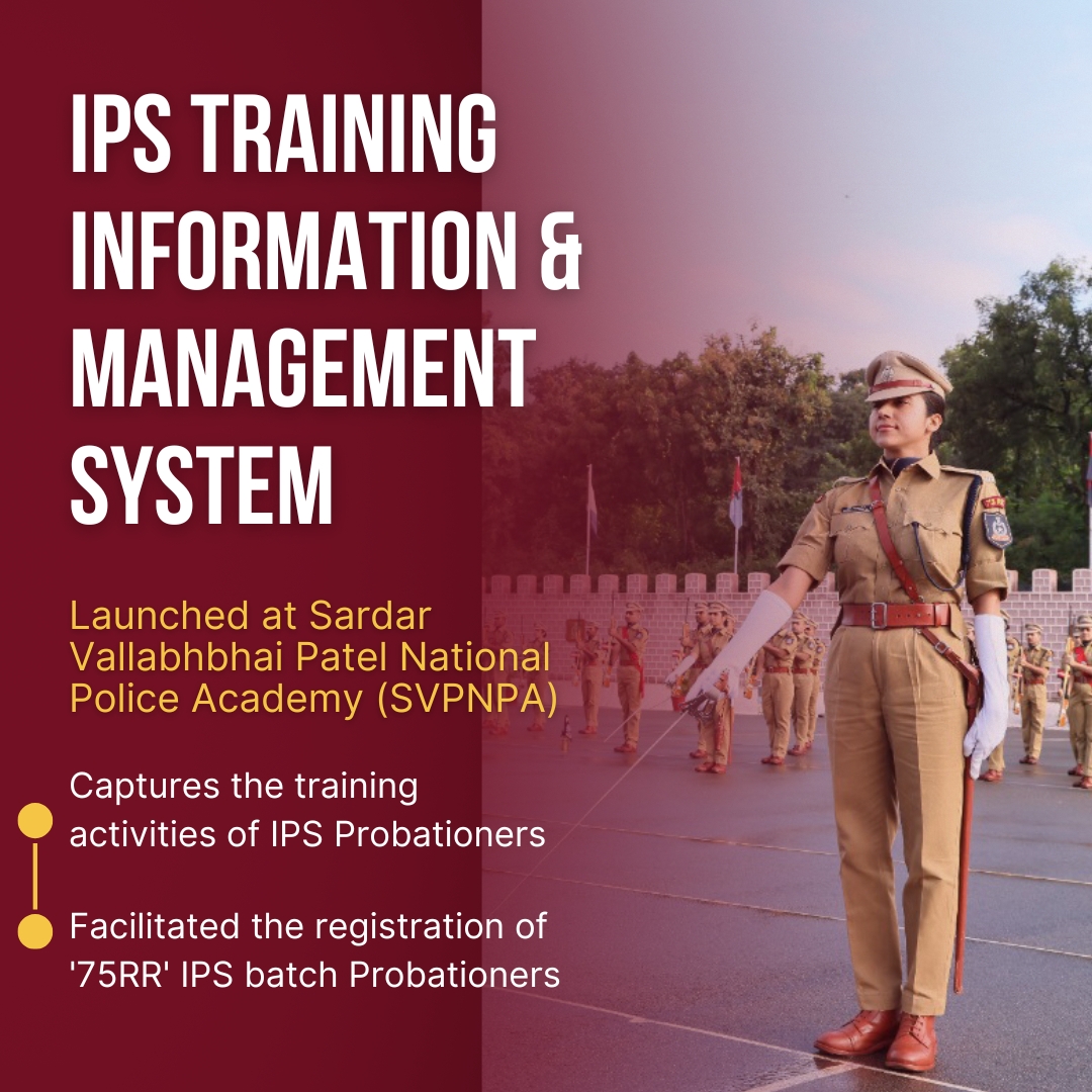 Image of IPS ‘TIMS’ launched at Sardar Vallabhbhai Patel National Police Academy (SVPNPA), MHA, GoI.