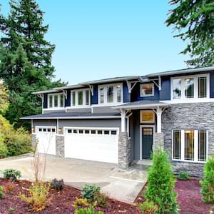 Family home with stone veneer