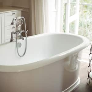  A beautiful bathtub in the center of a bathroom