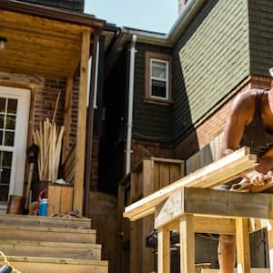 Man doing carpentry project 