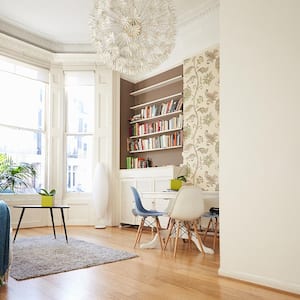 Living room with large windows