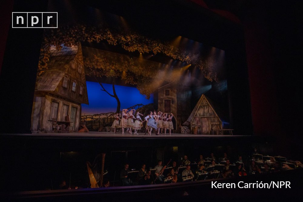 The United Ukrainian Ballet's dress rehearsal for Giselle at The Kennedy Center. Keren Carrión/NPR