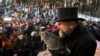 A.J. Dereume holds Punxsutawney Phil during the 137th celebration of Groundhog Day in Punxsutawney, Pa., Feb. 2, 2023. (AP Photo/Barry Reeger)