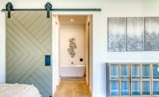 Entrance to master bathroom from the bedroom