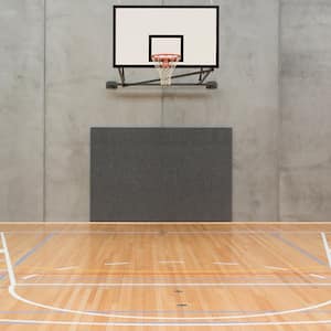 An indoor half-size basketball court