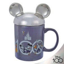 ディズニーキャラクター マグカップ ふた付き The Disney100 Platinum Celebration Collection