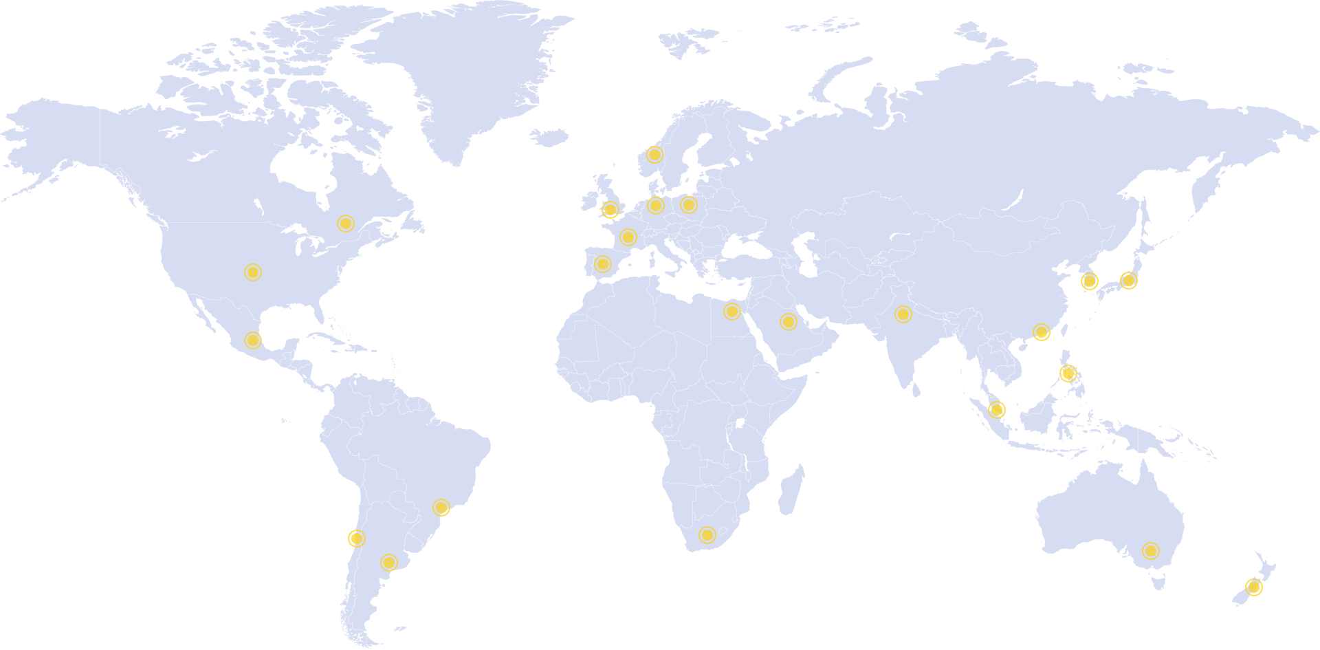 World Map showing all Disney on Ice shows