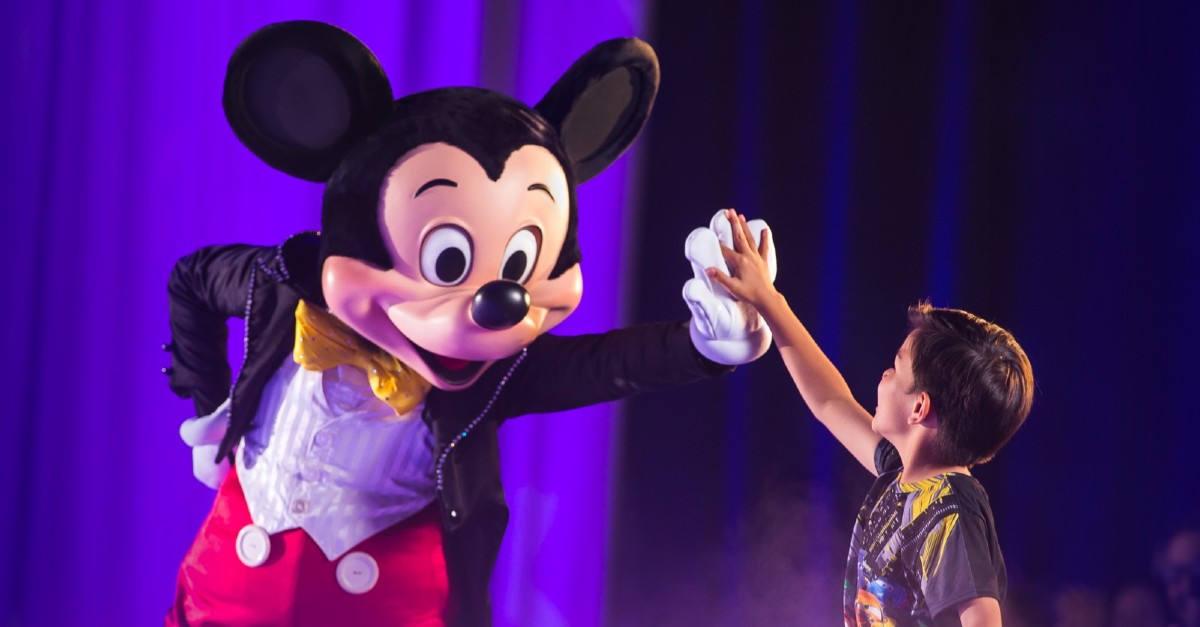 mickey high five image