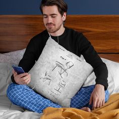 Chair Blueprint Throw Pillow By Cole Borders - All About Vibe