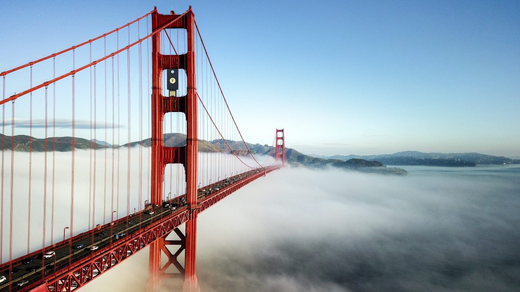 golden gate bridge from afar