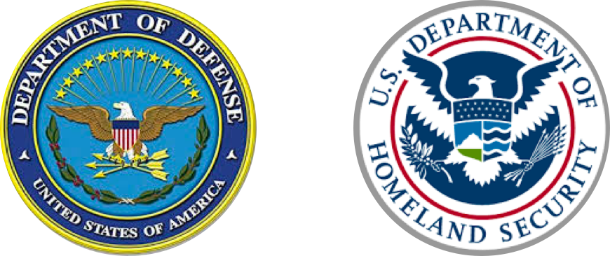 Department of Defense and Homeland Security logos