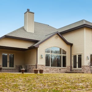 A house with vinyl siding