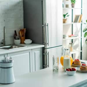 Modern kitchen with fridge