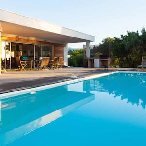Luxury modern villa with infinity pool