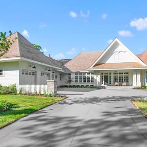 Newly constructed driveway