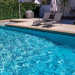 rectangle swimming pool in backyard