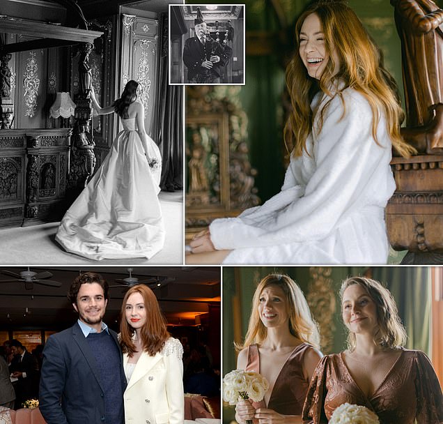 Karen Gillan shares breathtaking snaps from her Scottish wedding to Nick Kocher last year