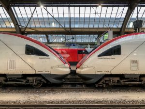 Trains at Zurich Main Station, Switzerland
