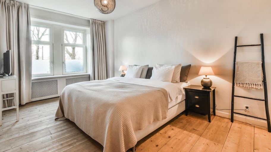 Bedroom interior with furniture in house