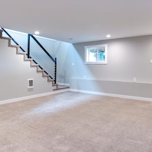 Basement area with staircase