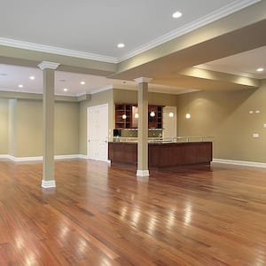 Basement with kitchen in new construction home