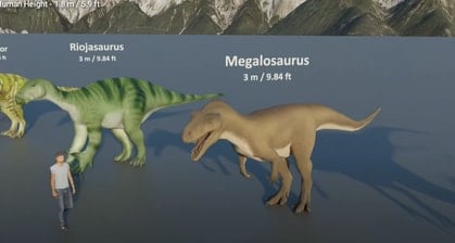 A 3D Comparison Of The Smallest And Largest Dinosaurs That Inhabited The Planet