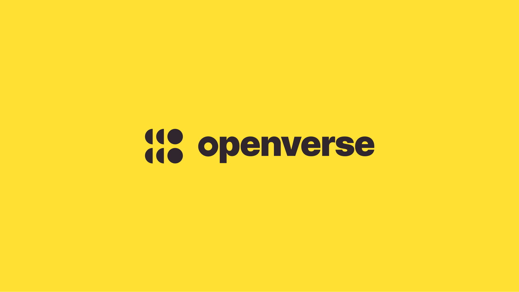 Openverse logo on yellow background.