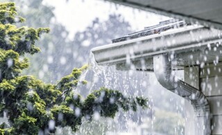 House gutter flooding