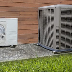 air conditioning heat pump outside of home