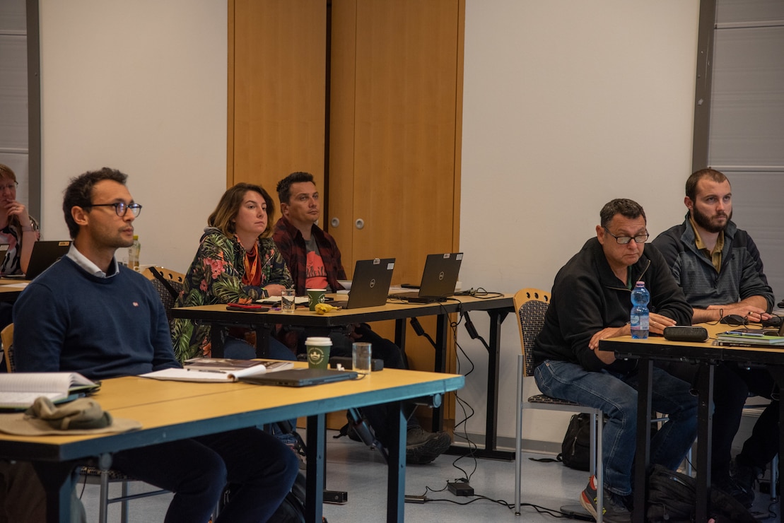 Employees in class taking a safety course.