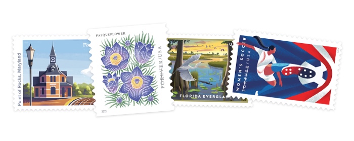 Forever Stamps available from The Postal Store.