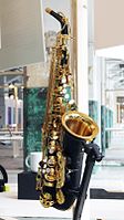 Ochres Music "No.5" hand-made professional alto saxophone with 24 carat gold seal on bell.