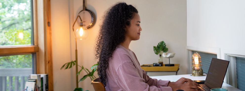 Person at computer