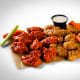 A plate of boneless chicken wings at Buffalo Wild Wings. 