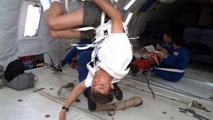 See how astronauts train on parabolic fights to prepare for the weightlessness experienced in space