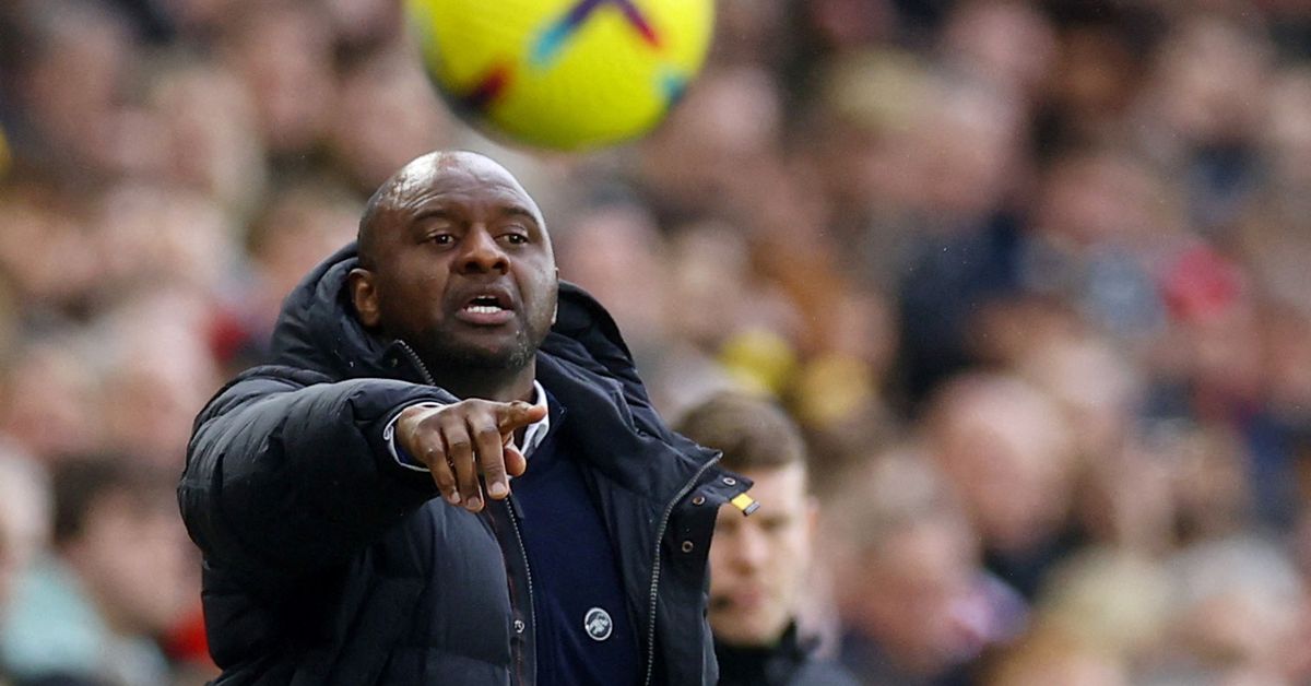 Soccer Football - Premier League - Brentford v Crystal Palace - Brentford Community Stadium, London, Britain - February 18, 2023 Crystal Palace manager Patrick Vieira Action Images via Reuters/Paul Childs