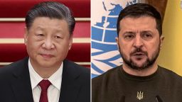 Xi Jinping and Volodymyr Zelensky