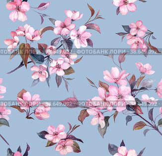 Spring blossom pattern, Floral seamless pattern