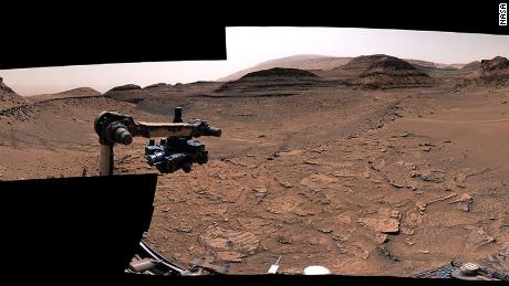 NASA&#39;s Curiosity used its Mastcam to capture this 360-degree panorama of &quot;Marker Band Valley&quot; on Dec. 16, 2022, the 3,684th Martian day, or sol, of the mission. Rippled rock textures found in this area are the clearest evidence the rover has seen of water and waves from Mars&#39; ancient past.