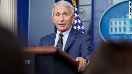 Dr. Anthony Fauci, director of the National Institute of Allergy and Infectious Diseases, speaks during the daily briefing at the White House in Washington, Wednesday, Dec. 1, 2021. (AP Photo/Susan Walsh)